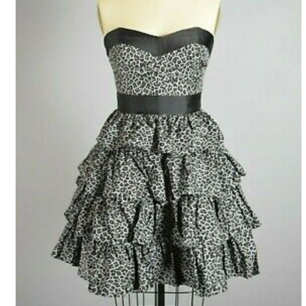 Betsey Johnson 100% Silk Cheetah Dress
